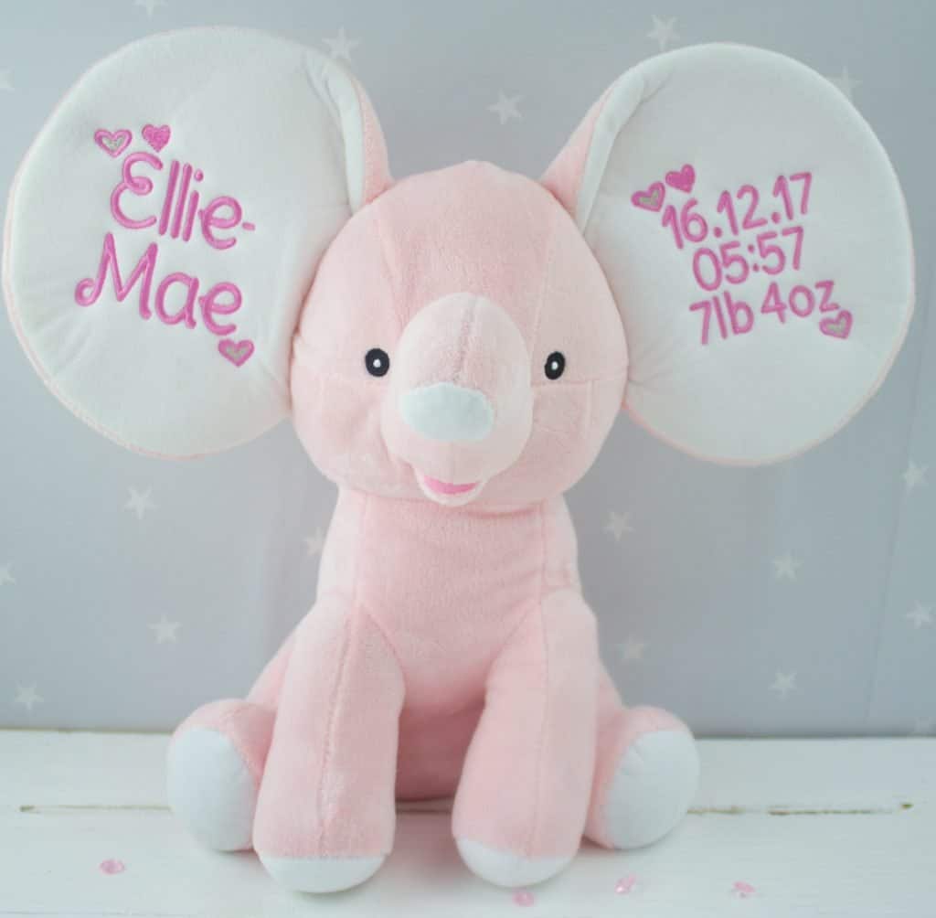 elephant personalised teddy