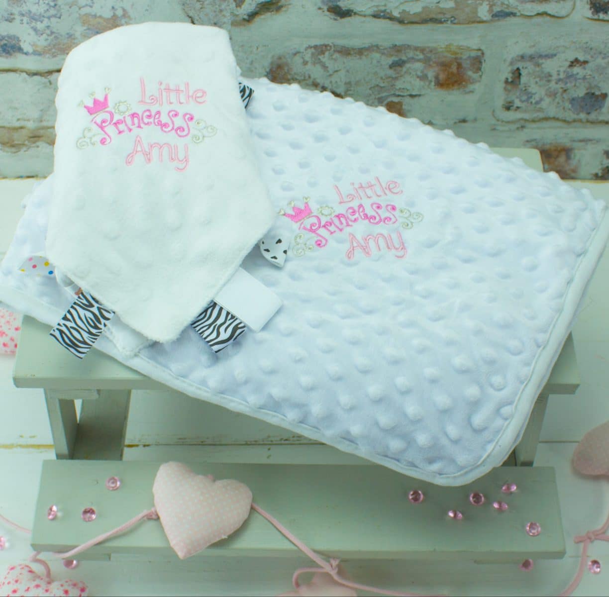 Personalised Baby Gift Set Blanket Comforter Heavensent Baby