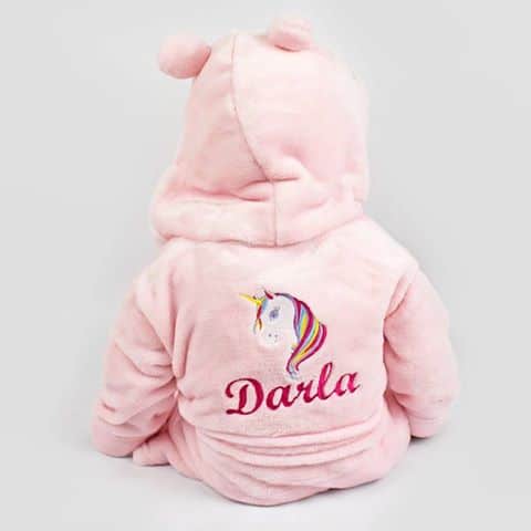personalised unicorn dressing gown
