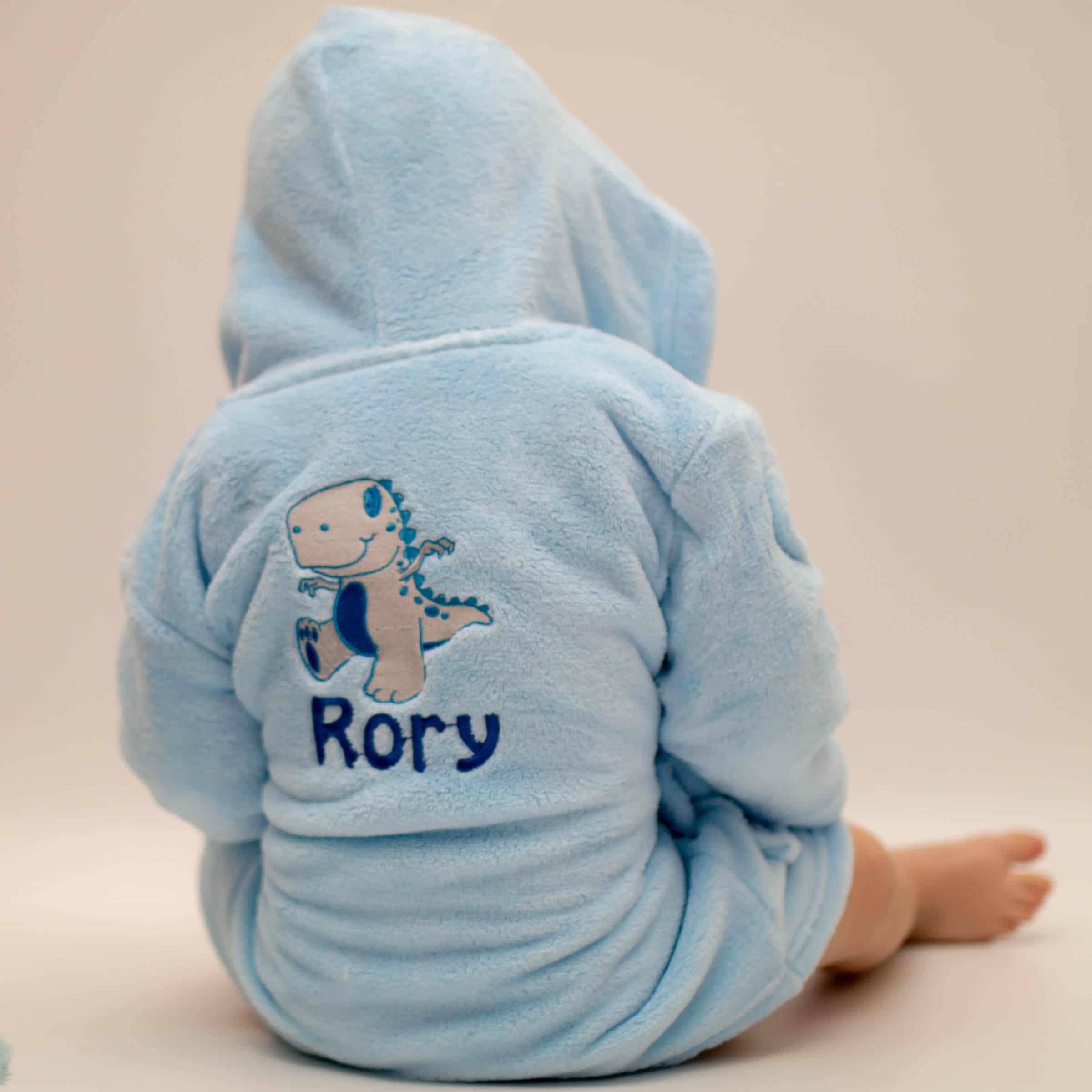 Personalised Baby Boy Dressing Gown 