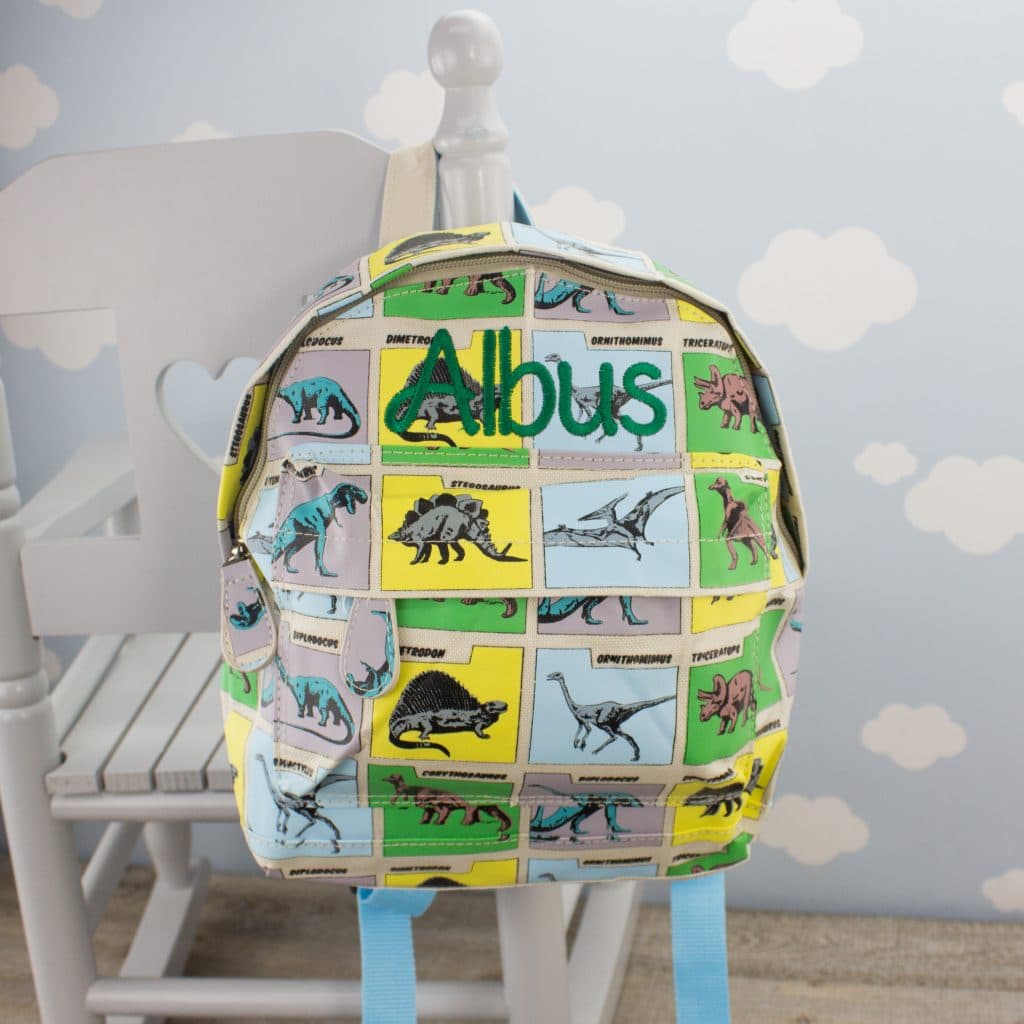 Personalised Toddler Backpack - Dinosaur Print | Heavensent Baby Gifts