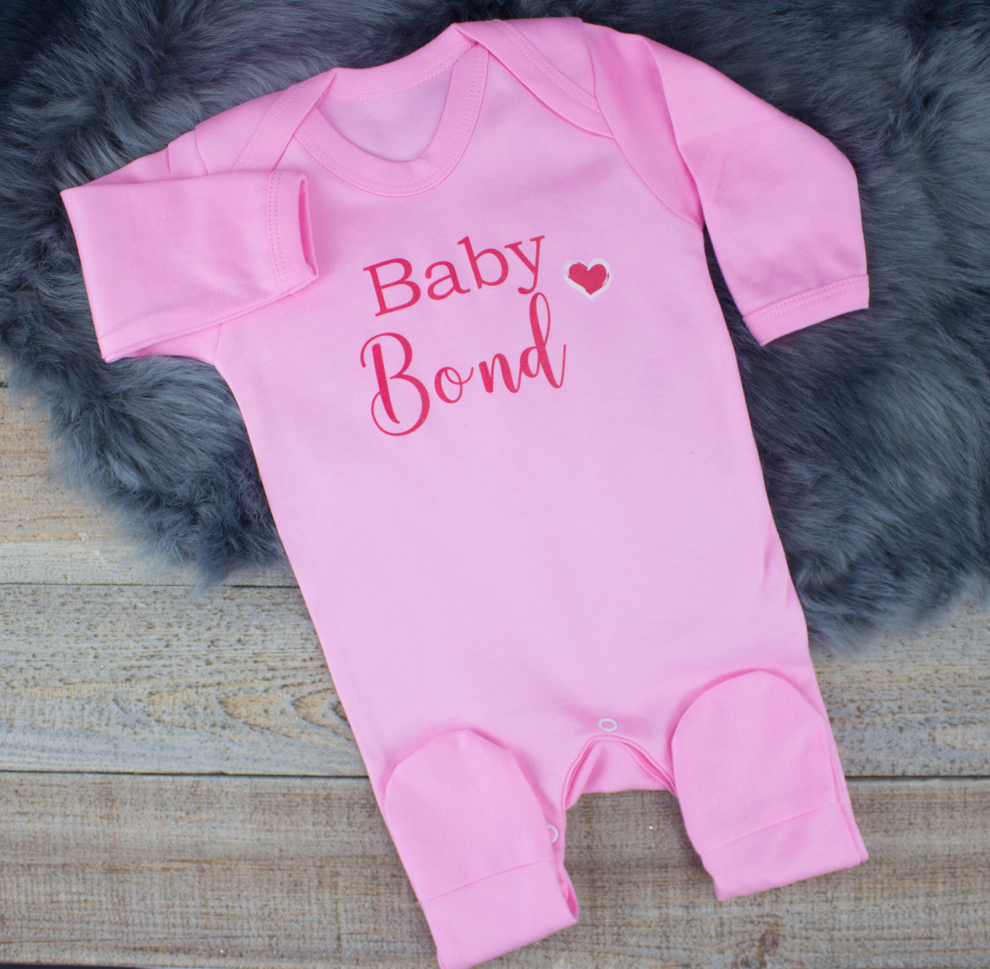 Personalised Pink Baby Shower Sleepsuit  Heavensent Baby Gifts