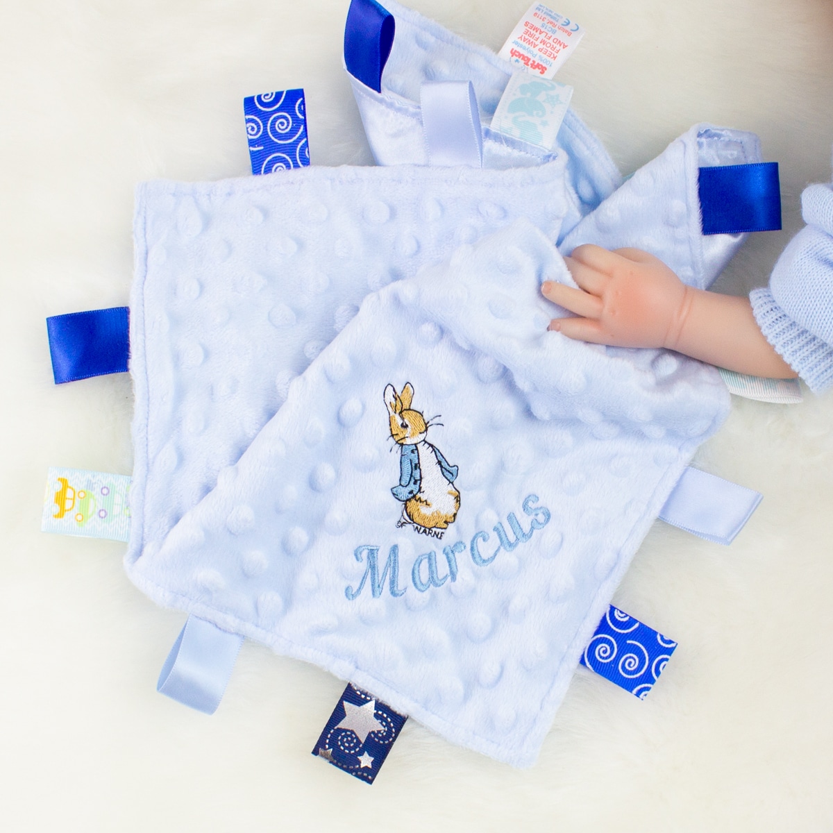 Personalised taggie baby clearance comforter