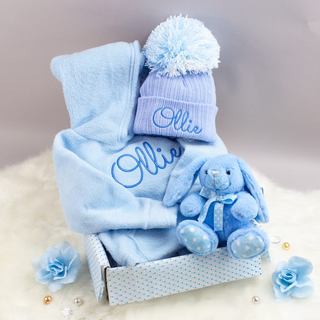 Personalised Baby Boy 'My 1st Hamper' - Heavensent Baby Gifts