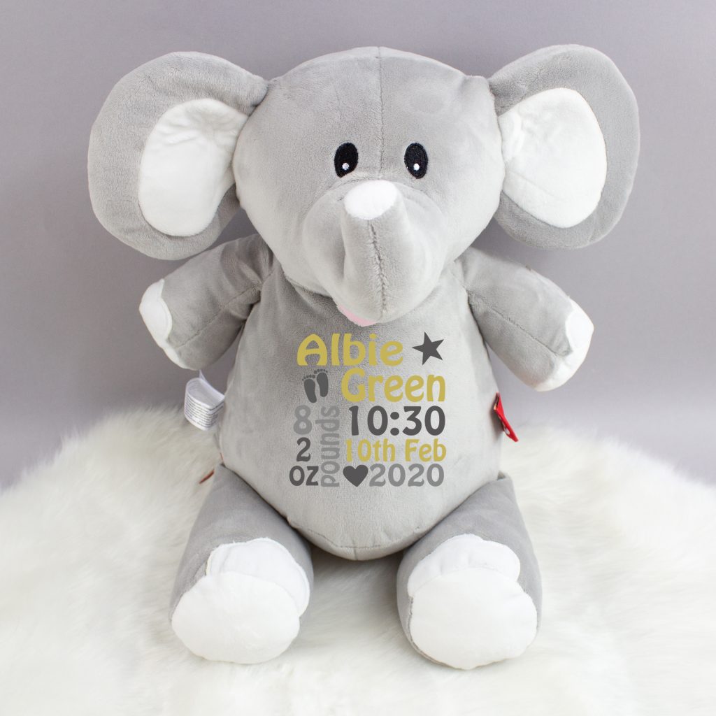 Personalised elephant soft toy online